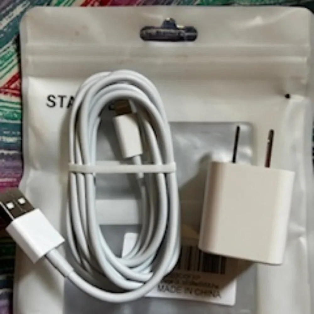 Iphone Charger and cord, fits Iphone 6, 7 and 8. Brand New!